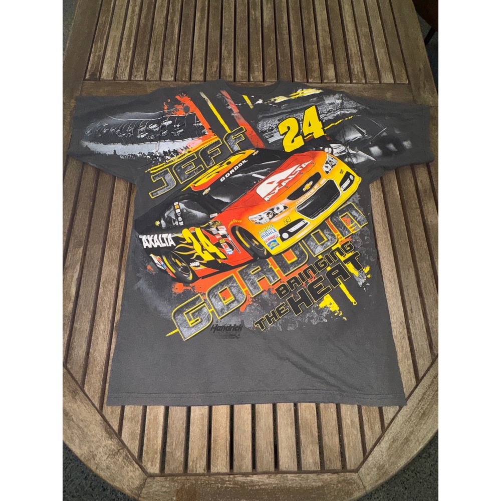 Jeff Gordon 24 Axalta All Over Print NASCAR Shirt L Chase Authentics 2013 AOP